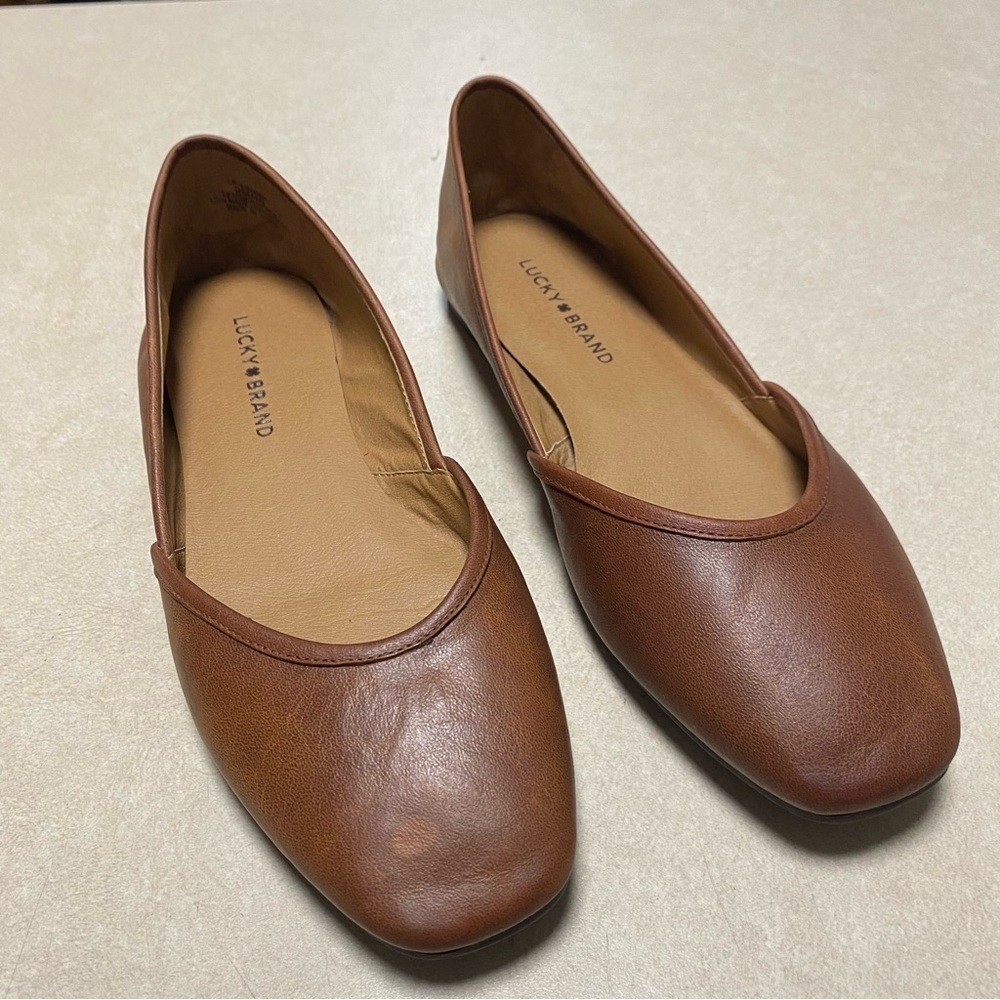 Lucky Brand  Ballet Flats Women’s Size 9M Brown Tan Adoura ballet flats shoes